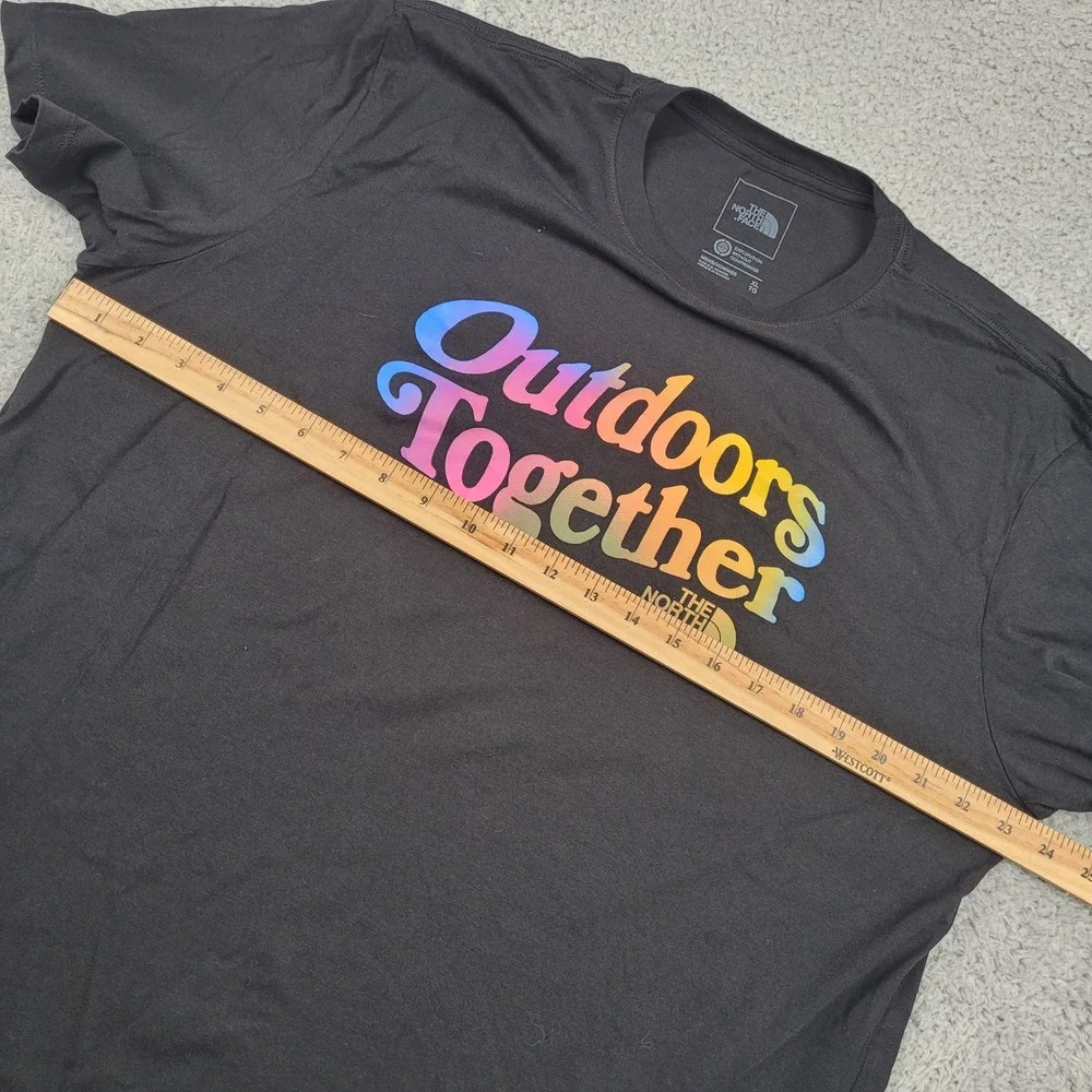 The North Face Outdoors Together Tee T Shirt Mens XL Rainbow Pride LGBTQ Black‎